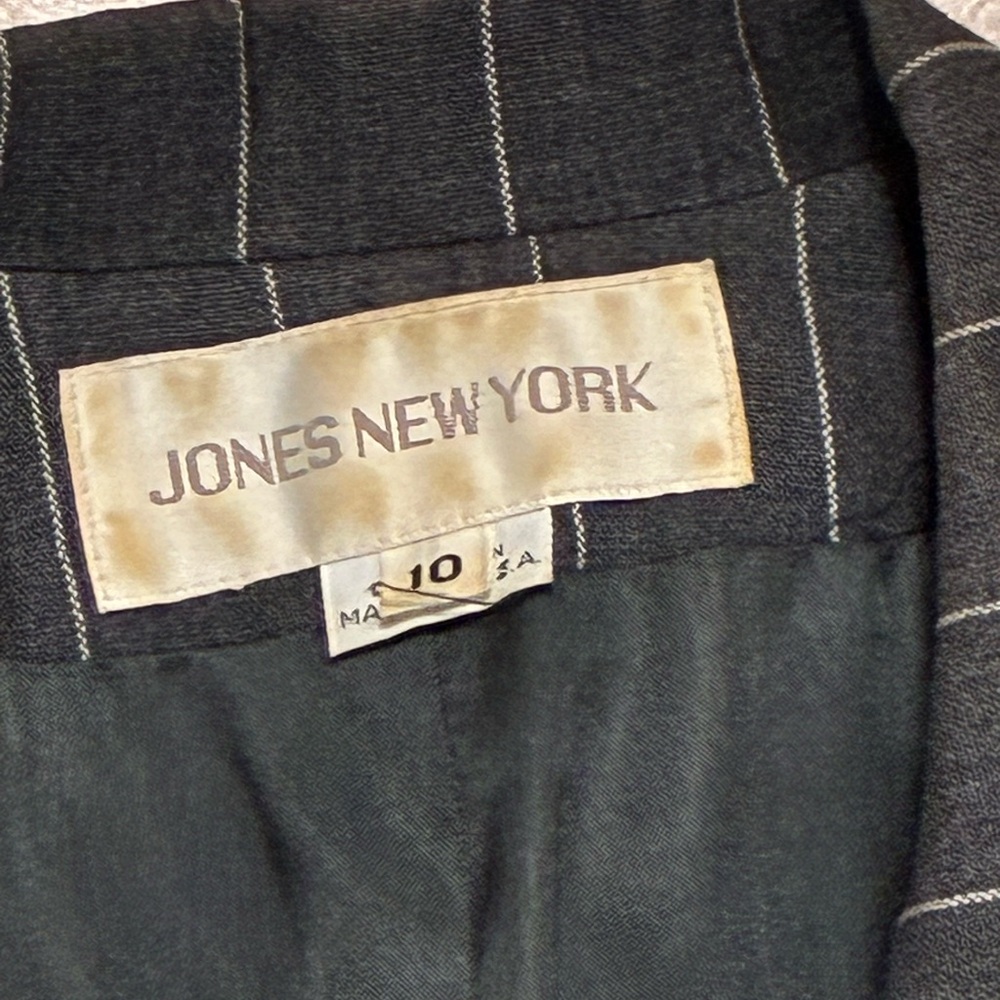 Jones New York gray Pinstripe Blazer - Picture 3 of 4
